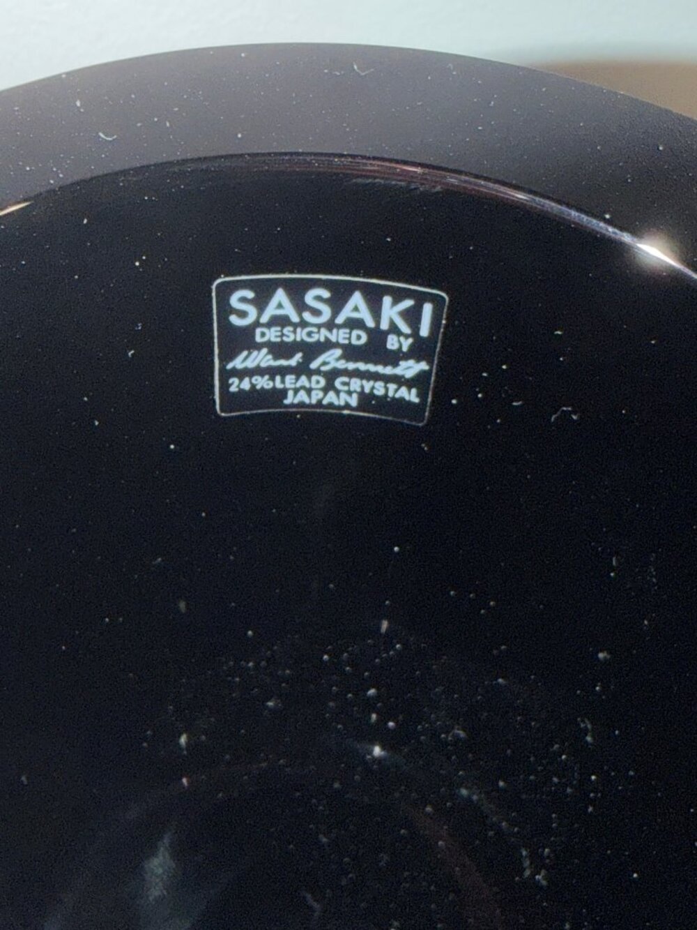 Ward Bennet Sasaki Design Black Crystal Bud vase - Picture 5 of 6